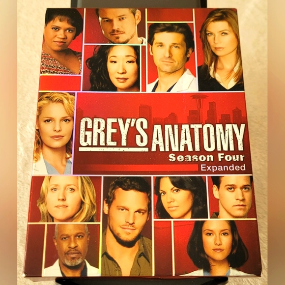 Grey's Anatomy Season 4 Expanded: The Complete Fourth Season 5 Disc DVD Box Set - Picture 1 of 7
